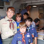 A cub scout den from Crowley, LA with Ken Shutt, W5KQ and Mike Nolan, KD5MLD operating